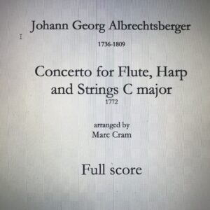zum Download: Albrechtsberger Concerto for Flute, Harp and Strings